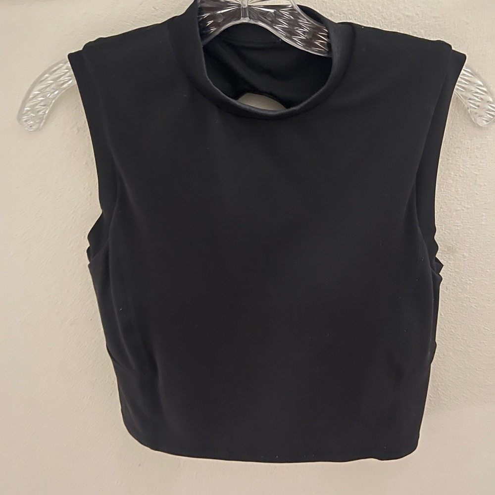 Lulu Lemon Cropped Open Back Tank Top